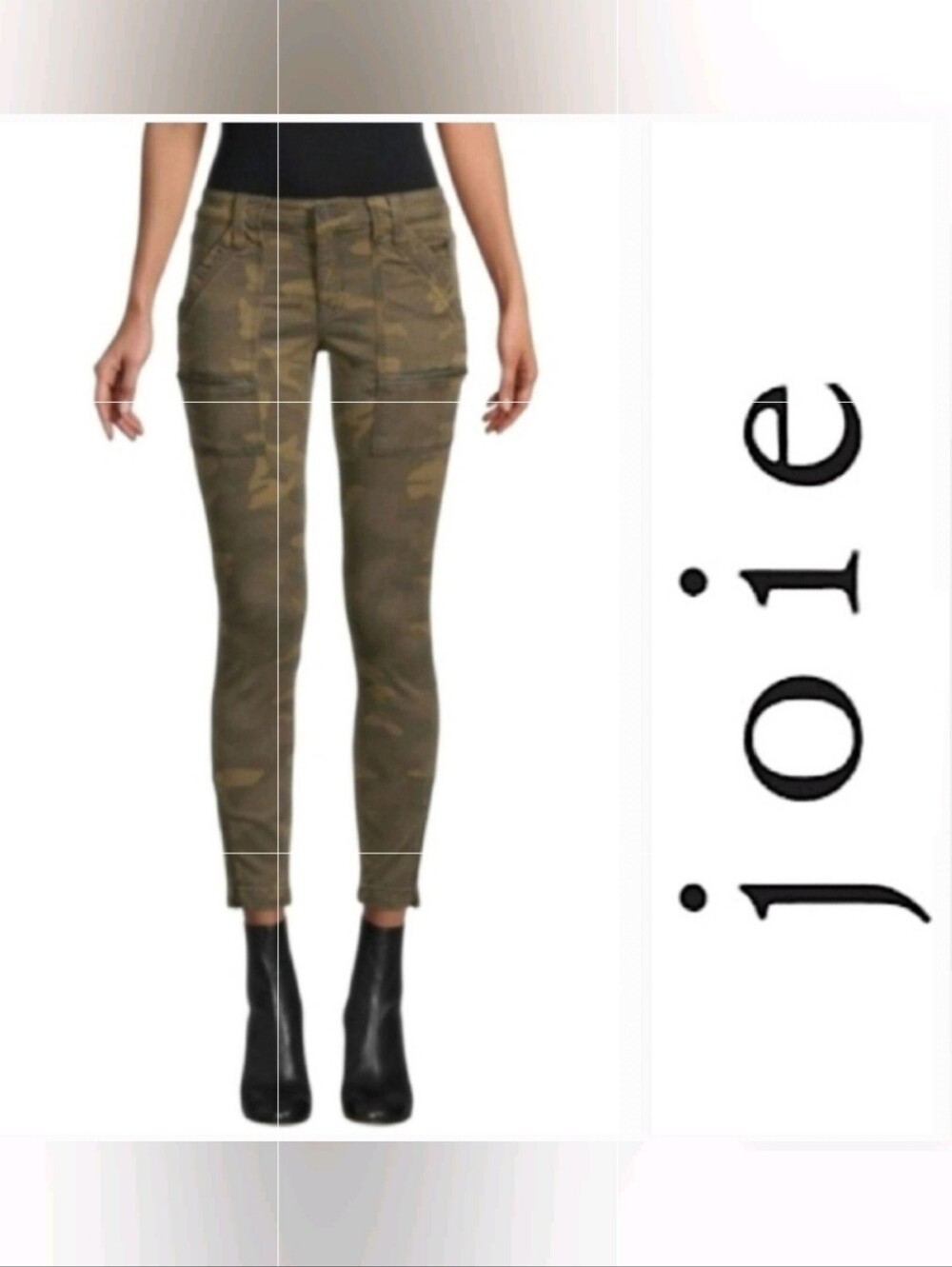Joie "Park" Stretch Twill Pants Skinny Green Camouflage Sz 26